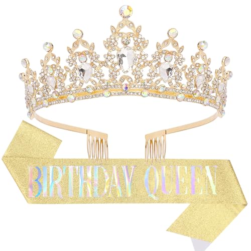 Gold Tiara+Gold Sash