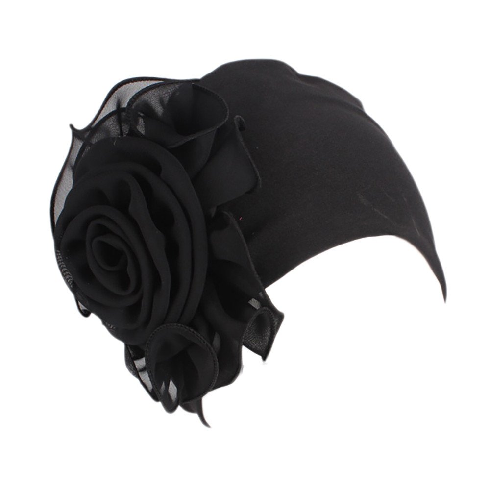 Vintage Floral Turban Hat for Women - Retro Big Flower Headwrap Cap, Winter & Autumn Fashion Accessory, Unisex Headwear Gift for Birthday, Party, Travel & Outdoor Activities