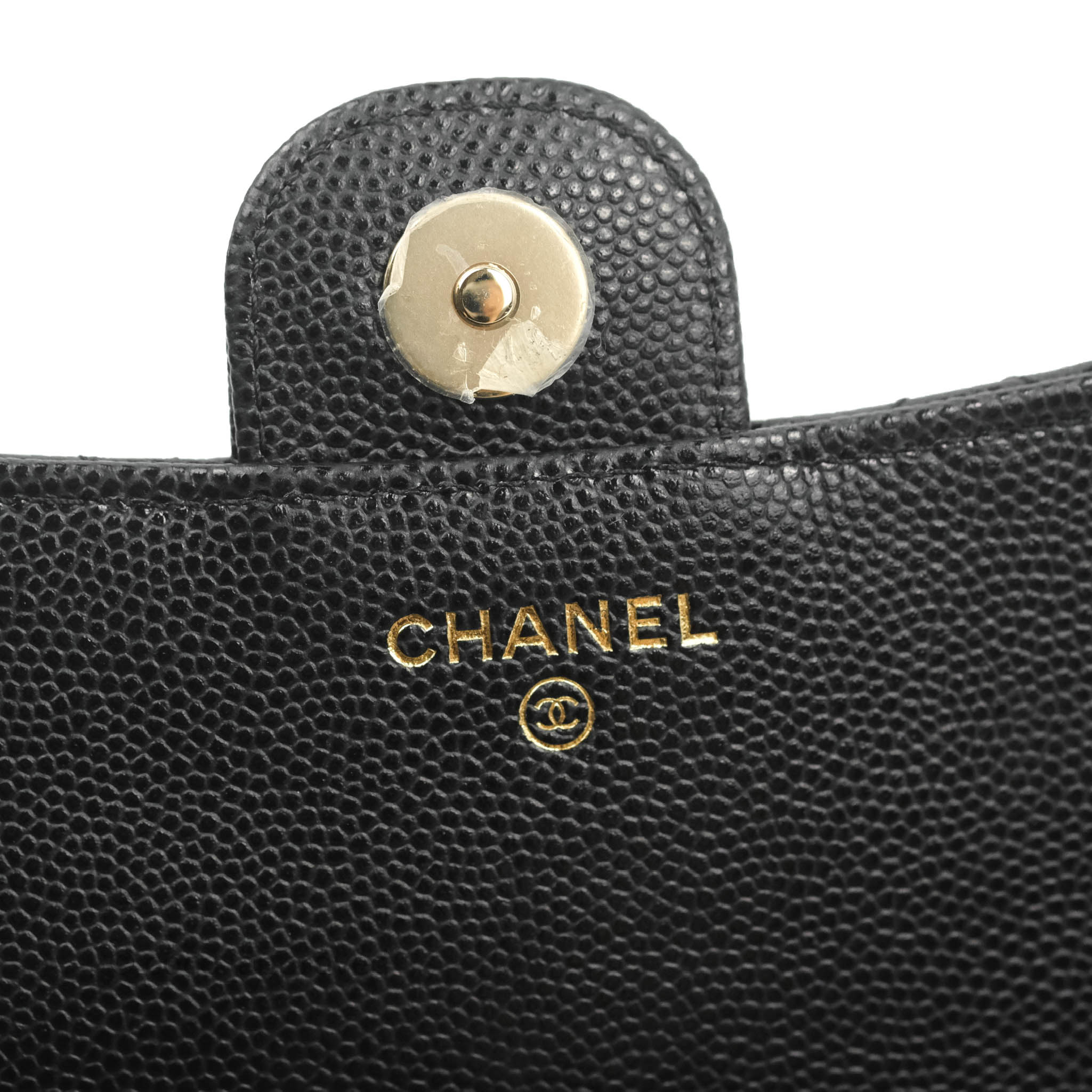 Chanel Classic Flap Phone Holder With Chain - Black Caviar Leather & Gold Hardware 22A - Luxury Phone Crossbody Bag for Women, Perfect for Parties & Daily Use