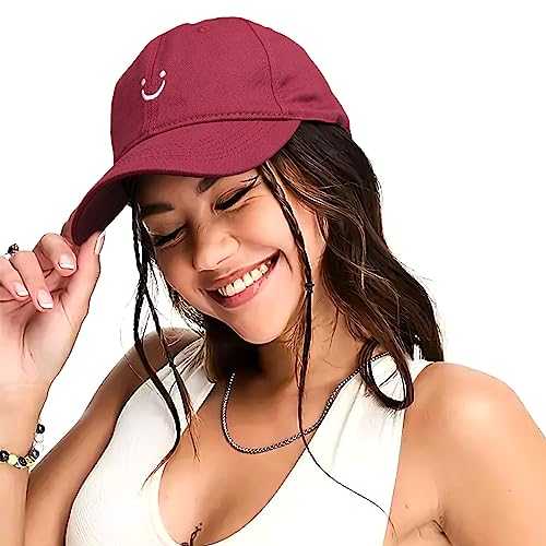 Trendy Smiley Face Baseball Cap for Men & Women - Adjustable Cotton Dad Hat for Casual Outfits, Sports & Outdoor Activities