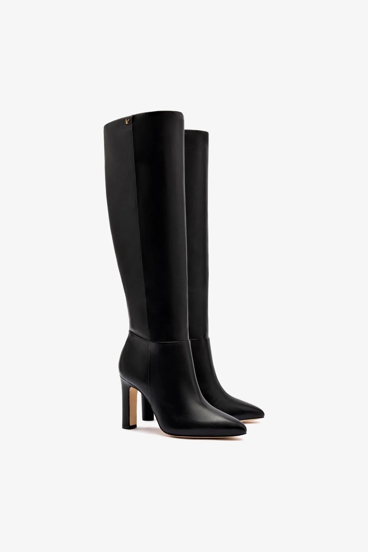 Black Leather Cindy Hi Boots for Women - Stylish & Comfortable Winter & Fall Fashion Boots for Casual Outfits, Work & Outdoor Activities