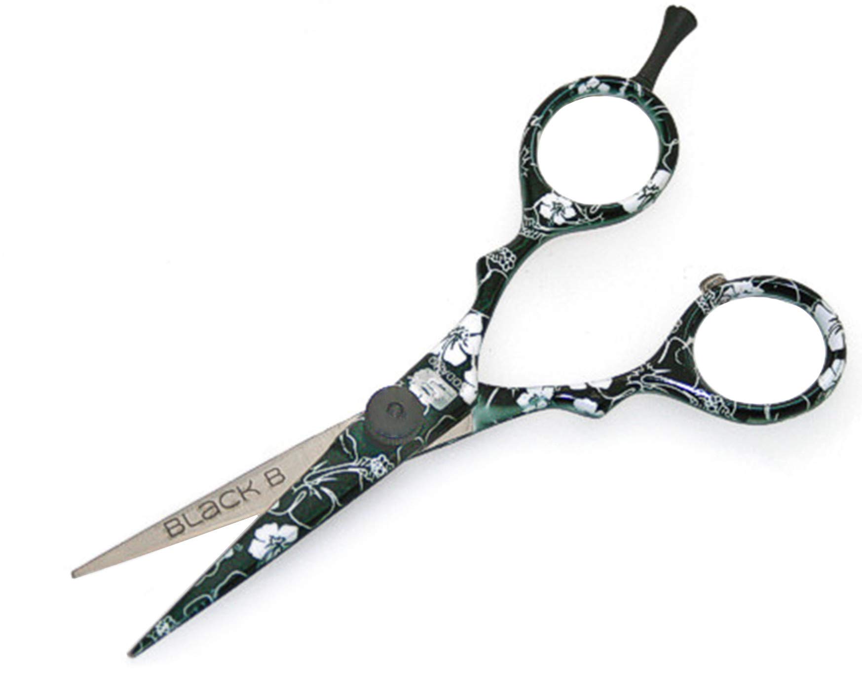 Professional Hair Cutting Scissors - Sanguine White Floral Design Barber Shears for Styling, Trimming & Thinning | Perfect for Salon, Home Use & Hairdressing Gifts