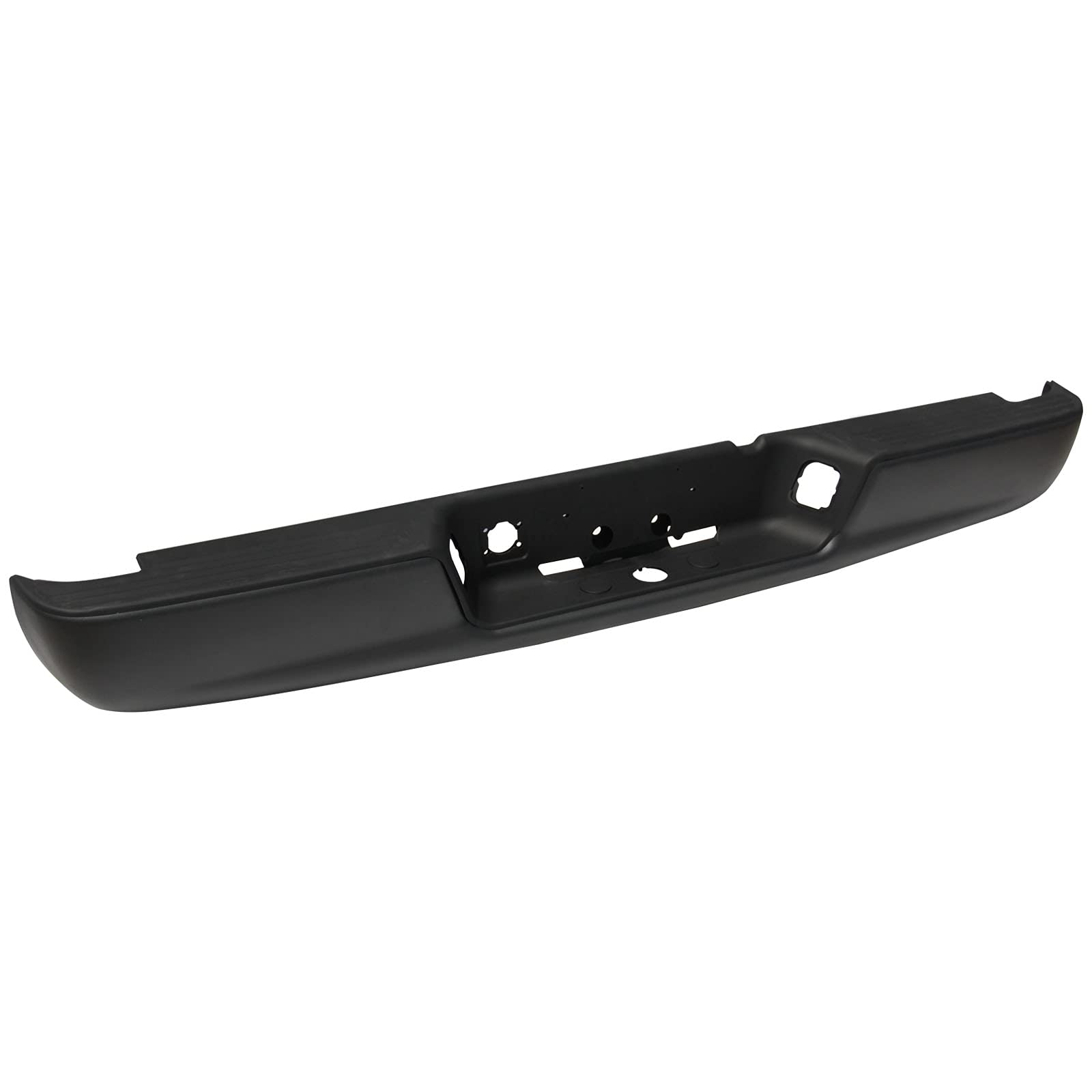 Black Steel Rear Step Bumper with Brackets for Dodge Ram 1500/2500/3500 HD (2004-2008) - Heavy Duty Truck Accessory for Off-Roading & Towing