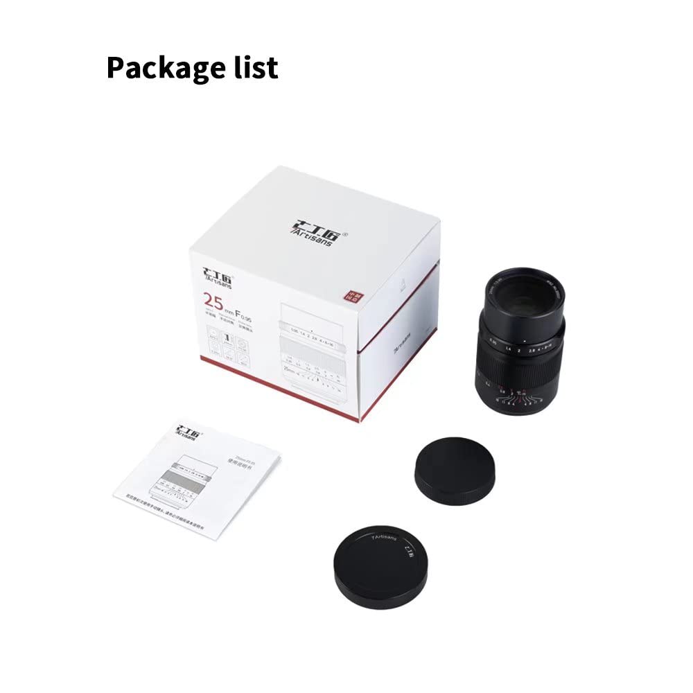 7artisans 25mm F0.95 APS-C Manual Focus Prime Lens for Canon RF Mount (R/RP/R5/R6) - Large Aperture for Low Light & Documentary Photography - Perfect for Portraits, Street and Night Scenes