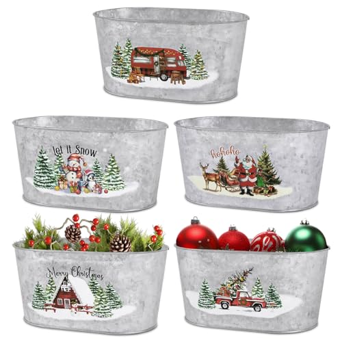 5pcs-oval Tin Buckets-3