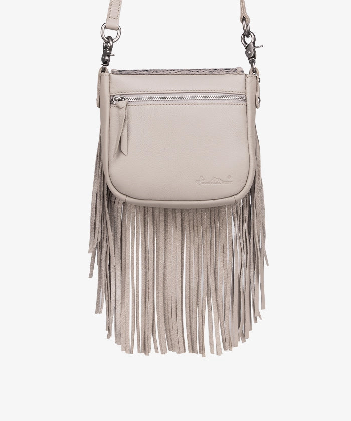 Montana West Genuine Leather Floral Fringe Crossbody Bag for Women - Stylish Boho Shoulder Purse with Adjustable Strap, Perfect for Daily Use, Travel & Festivals