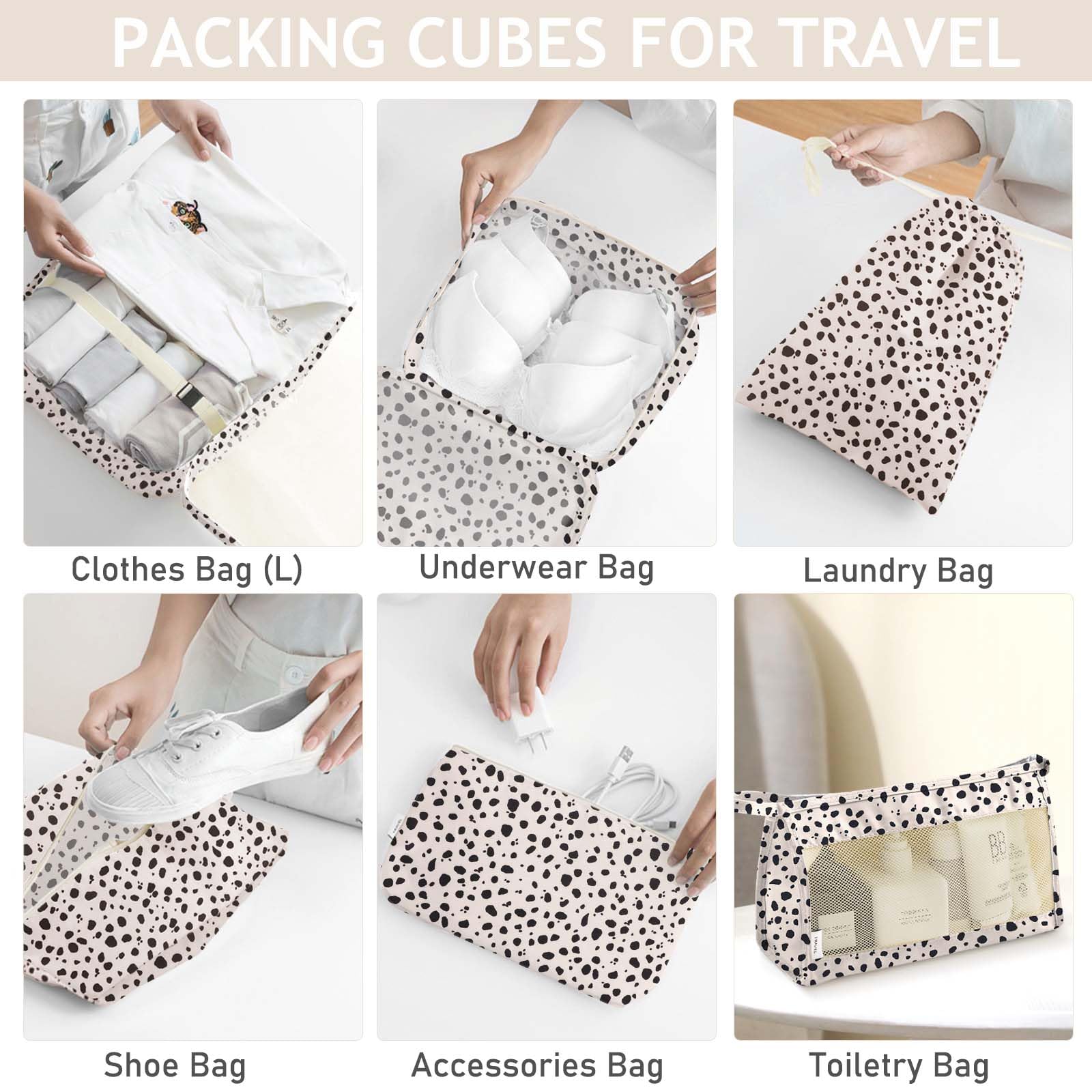 KPX 8-Piece Travel Packing Cubes Set - Luggage Organizer for Clothes, Shoes & Cosmetics - Large Toiletry Bag for Efficient Packing - Perfect for Vacation, Business Trips & Weekend Getaways