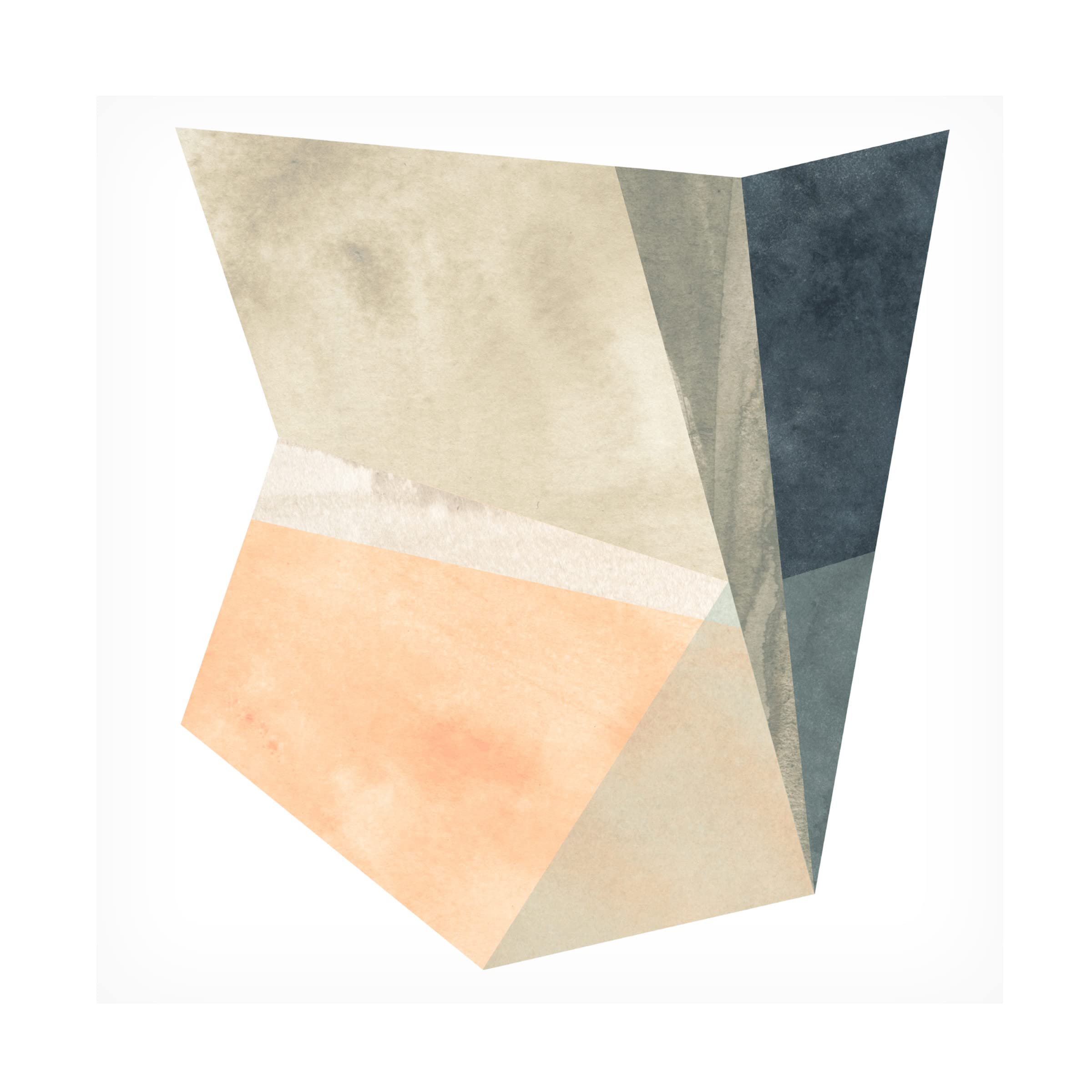 Trademark Fine Art 'Marble Origami IV' Abstract Canvas Wall Art by June Erica Vess - Modern Home Decor for Living Room, Bedroom & Office