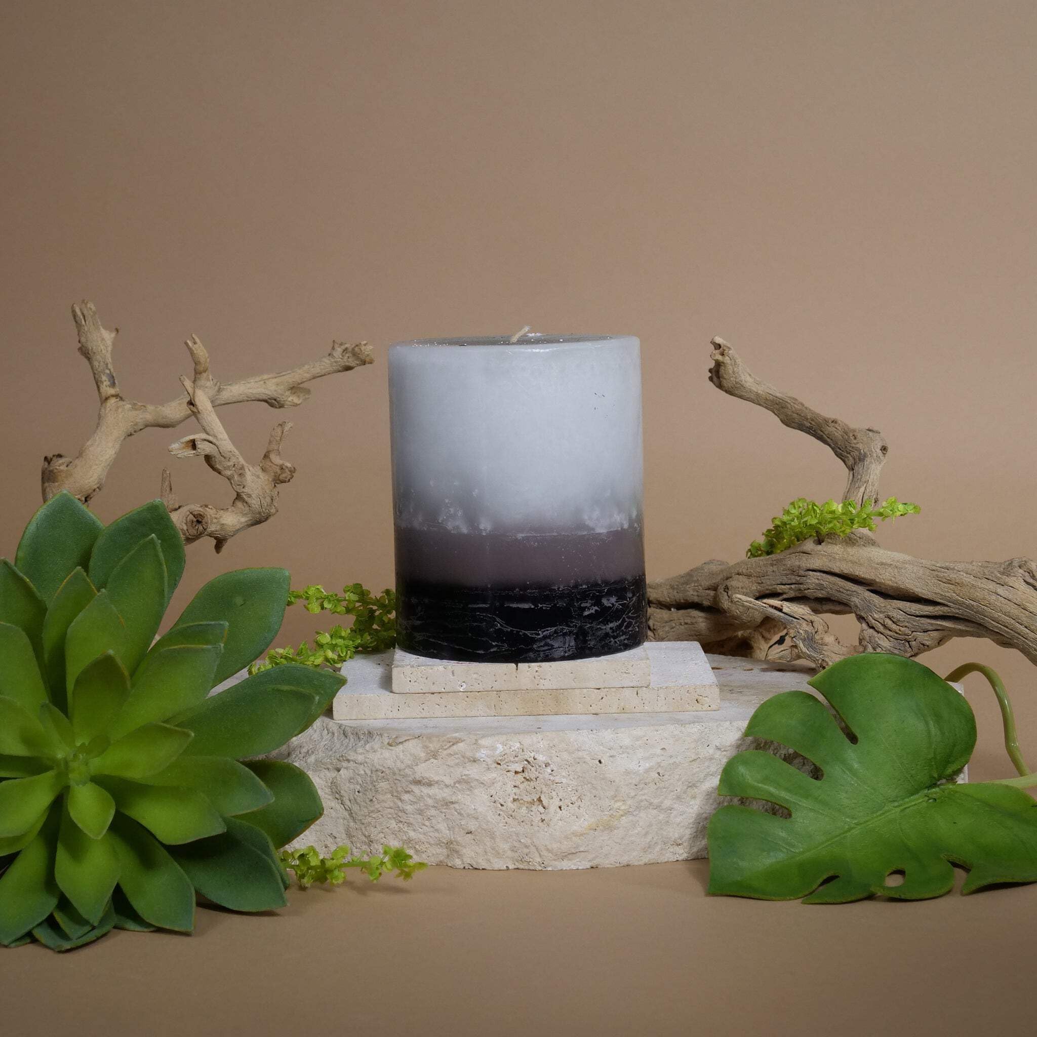 Premium L'Homme Scented Pillar Candles Set - 6 Pack (6x24 Inches) for Home Decor, Wedding Centerpieces & Romantic Ambiance