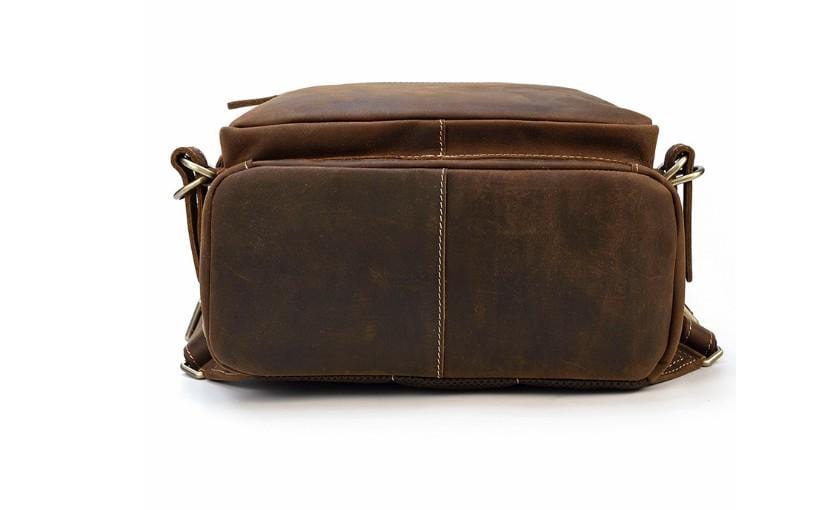 Women's & Men's Brown Leather Backpack - Stylish Rucksack Purse for Travel, Work & Daily Use | Durable & Fashionable Unisex Design