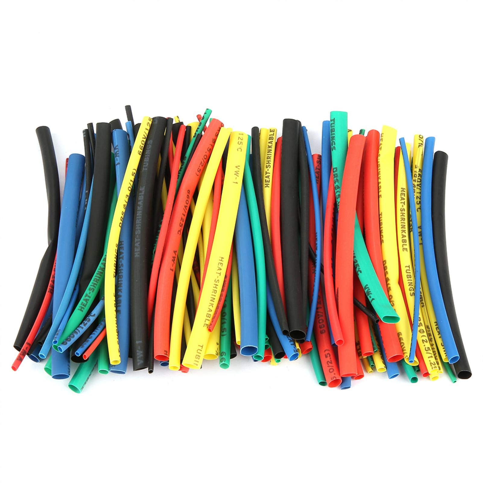 100pcs Heat Shrink Tubing - Flame Retardant Wire Sleeves for Electrical Wiring, Solder Joints & Cable Repair - Ideal for DIY Electronics, Automotive & Home Electrical Projects