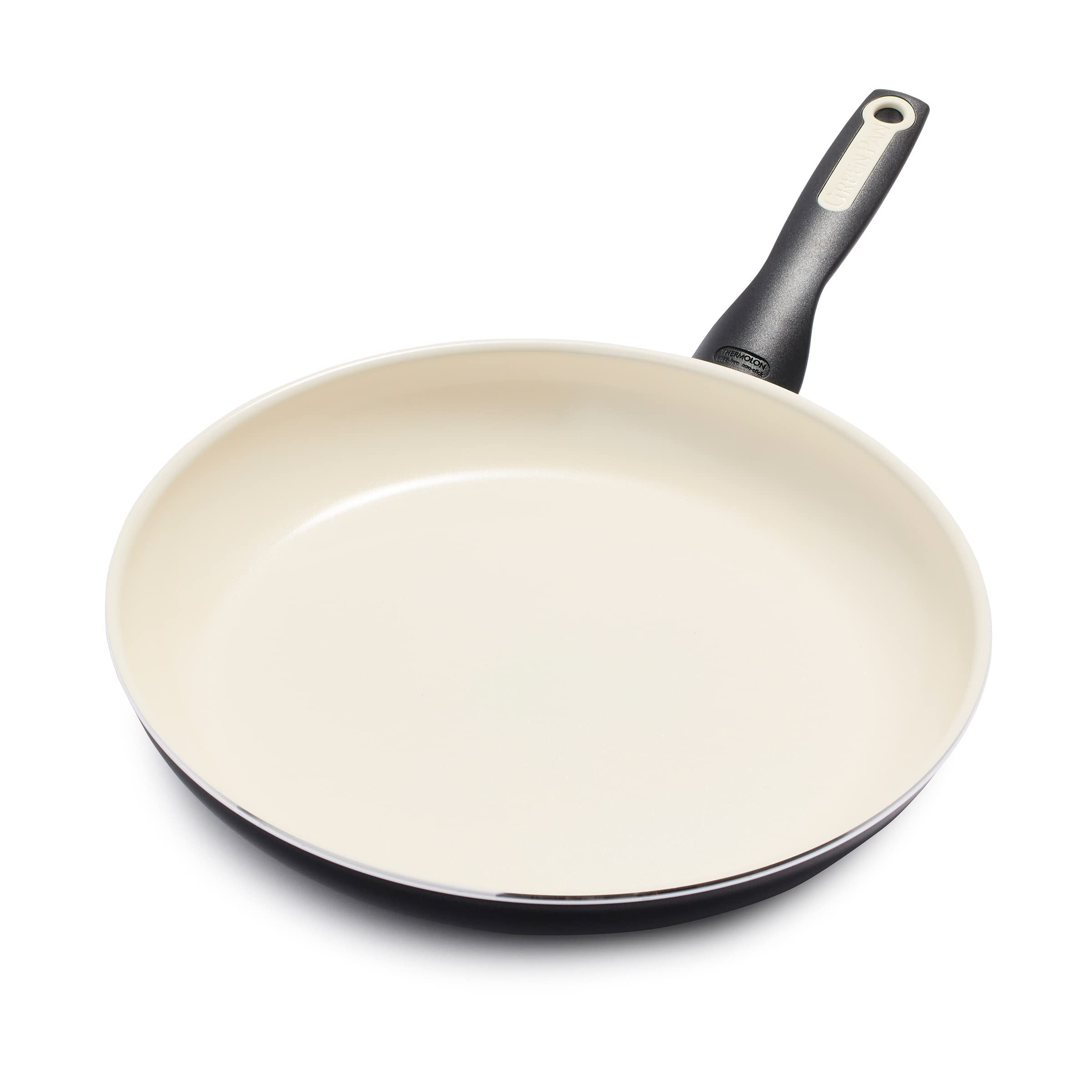 GreenPan Rio 12-Inch Ceramic Nonstick Frying Pan Skillet - PFAS-Free, Dishwasher Safe, Healthy Cookware for Sauteing, Frying & Omelets - Black