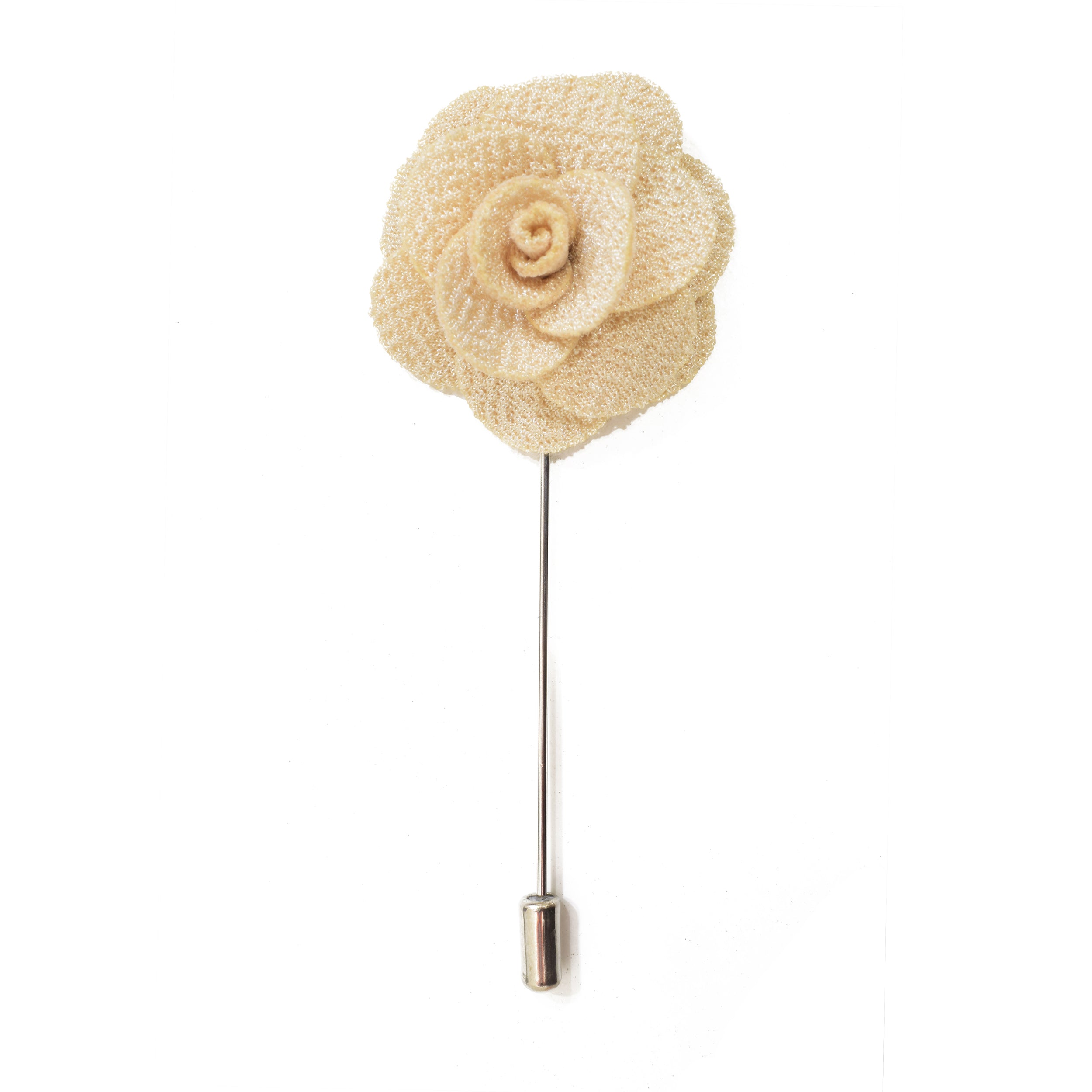 Elegant Ivory Floral Petal Lapel Pin for Women - Vintage Brooch for Blazers, Suits, Dresses & Special Occasions