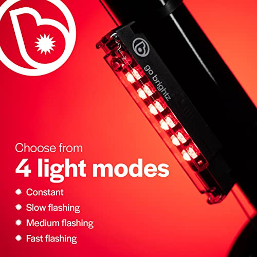 Brightz GoBrightz LED Bike Frame Light - 4 Mode Flashing & Steady Safety Light for Night Riding - Waterproof Bicycle Accessories for Kids, Teens & Adults - Perfect for Commuting, Cycling & Outdoor Adventures