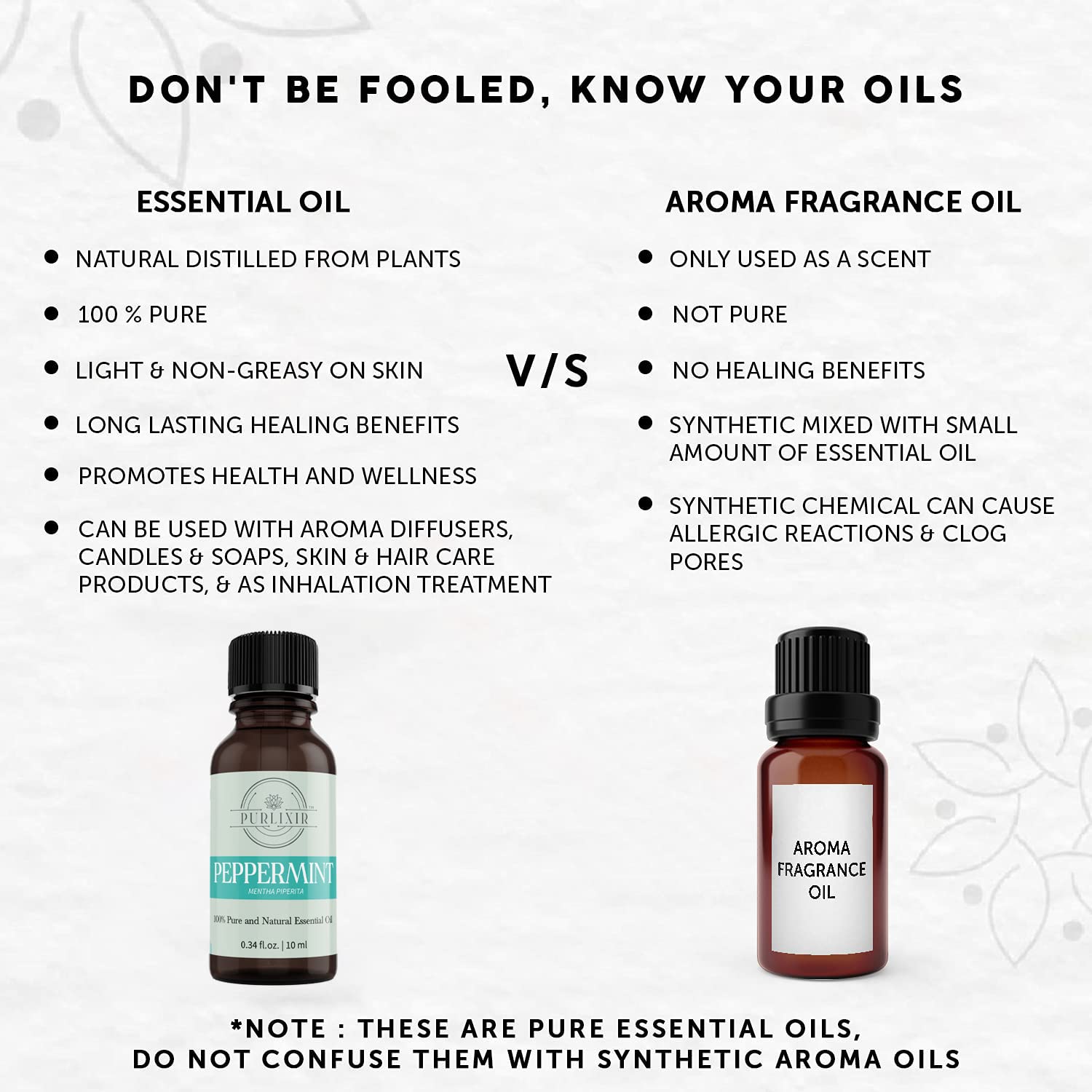 Purlixir 100% Pure Natural Organic Peppermint Essential Oil - 10ml | Stimulates Healthy Skin, Hair & Scalp | Cooling & Refreshing Care for Face & Body | Perfect for Aromatherapy, Massage & DIY Beauty Products