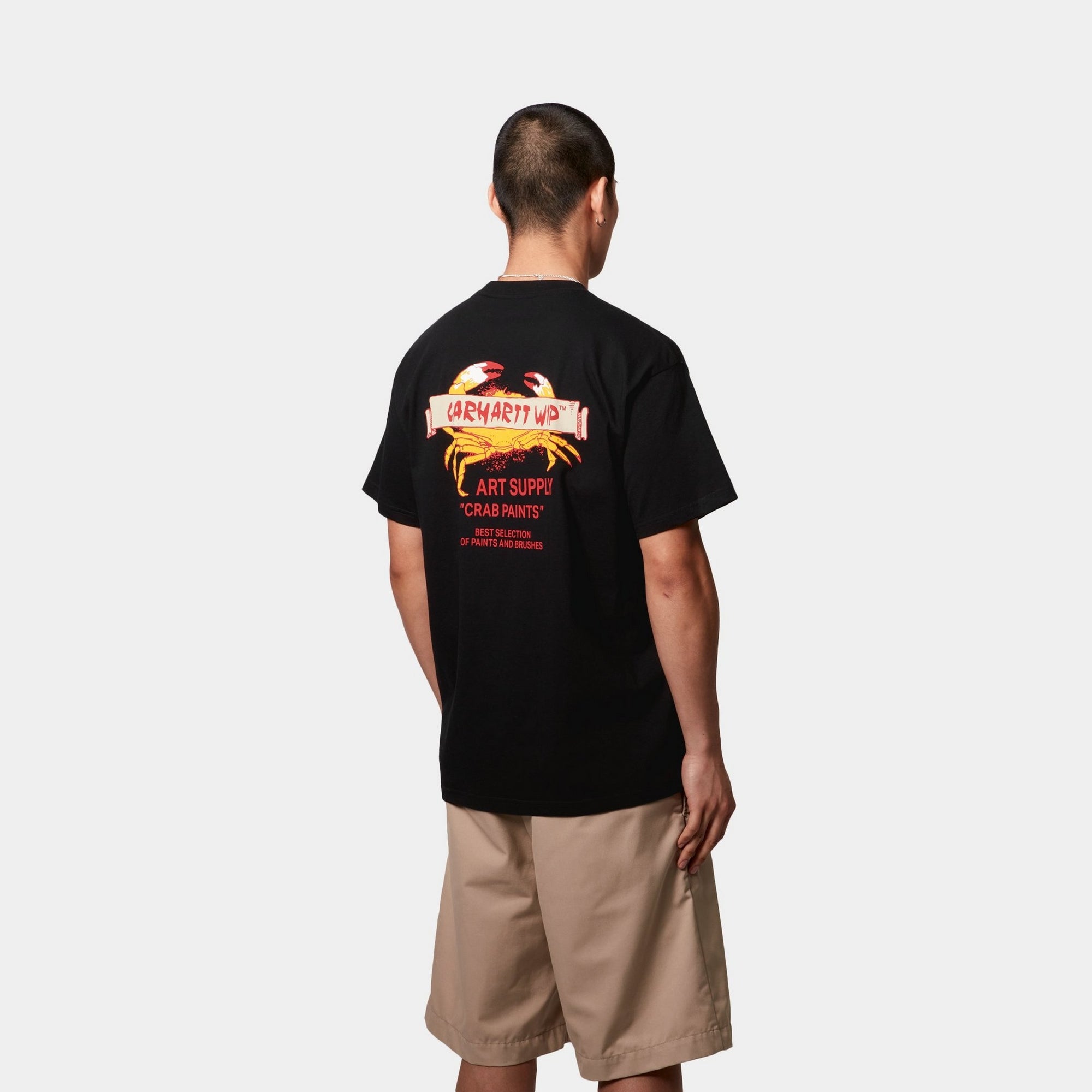 Crab Paint Graphic T-Shirt for Men & Women | Black Cotton Tee | Casual Wear, Street Style, Gift Idea