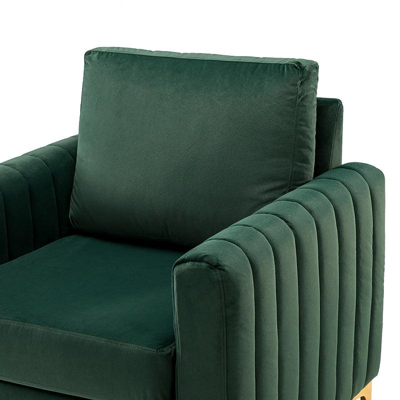Luxury Didyme Velvet Club Armchair - Modern Accent Chair for Living Room, Bedroom & Office - Plush Upholstered Lounge Chair with Sturdy Wooden Legs - Perfect for Reading Nook, Home Theater & Cozy Spaces
