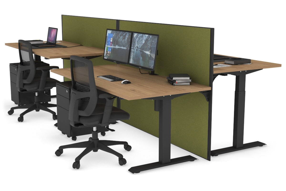 Adjustable Height 4-Person Workbench - 1200L x 800W with Cable Management | Perfect for Office, Workshop & Garage Workspaces