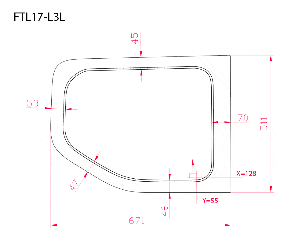 2015+ Ford Transit Low Roof Driver Side Rear Quarter Window - AM Auto Replacement Part for 148WB (FTL17 L3L P) | Perfect for Van Conversions, Cargo Protection & Privacy