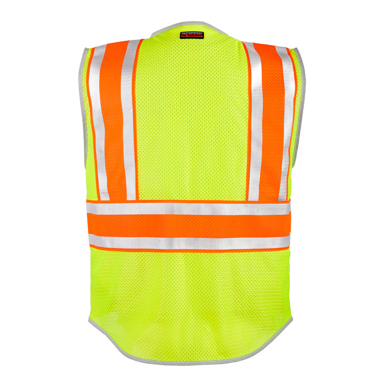 ML Kishigo Men's Premium Brilliant Series Ultimate Reflective Safety Vest - High Visibility Workwear for Construction, Roadside & Nighttime Outdoor Activities