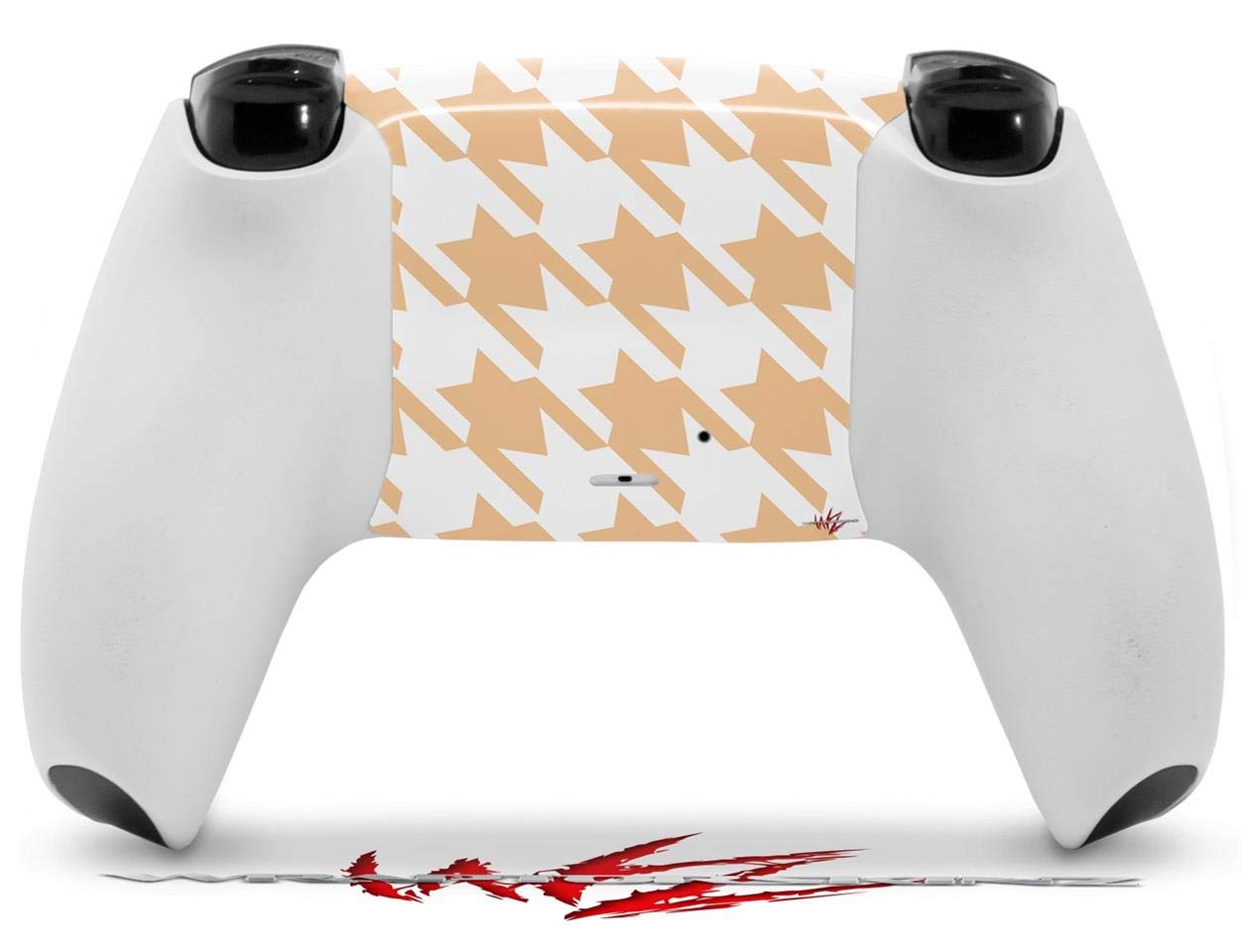 Sony PS5 DualSense Skin Wrap - Houndstooth Peach | Gaming Protection