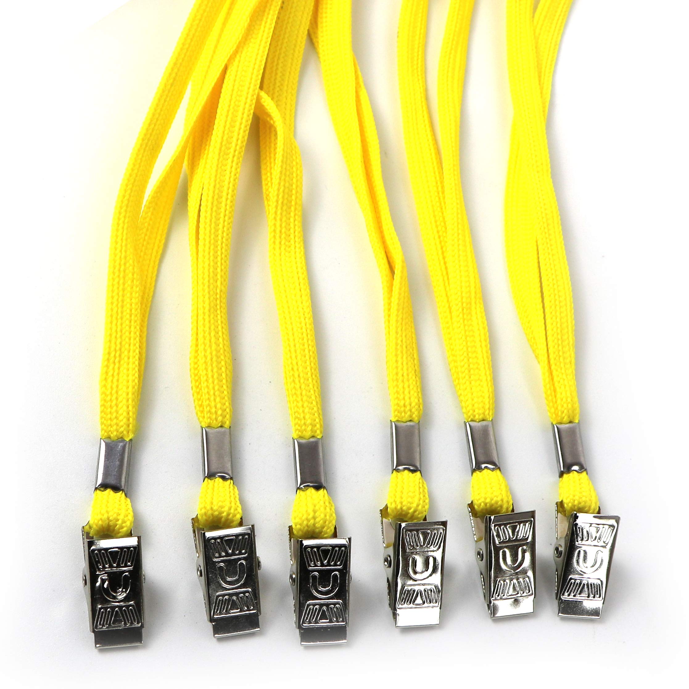 Beebel 100 Pack Black Lanyards with Badge Clip - for ID Cards & Events