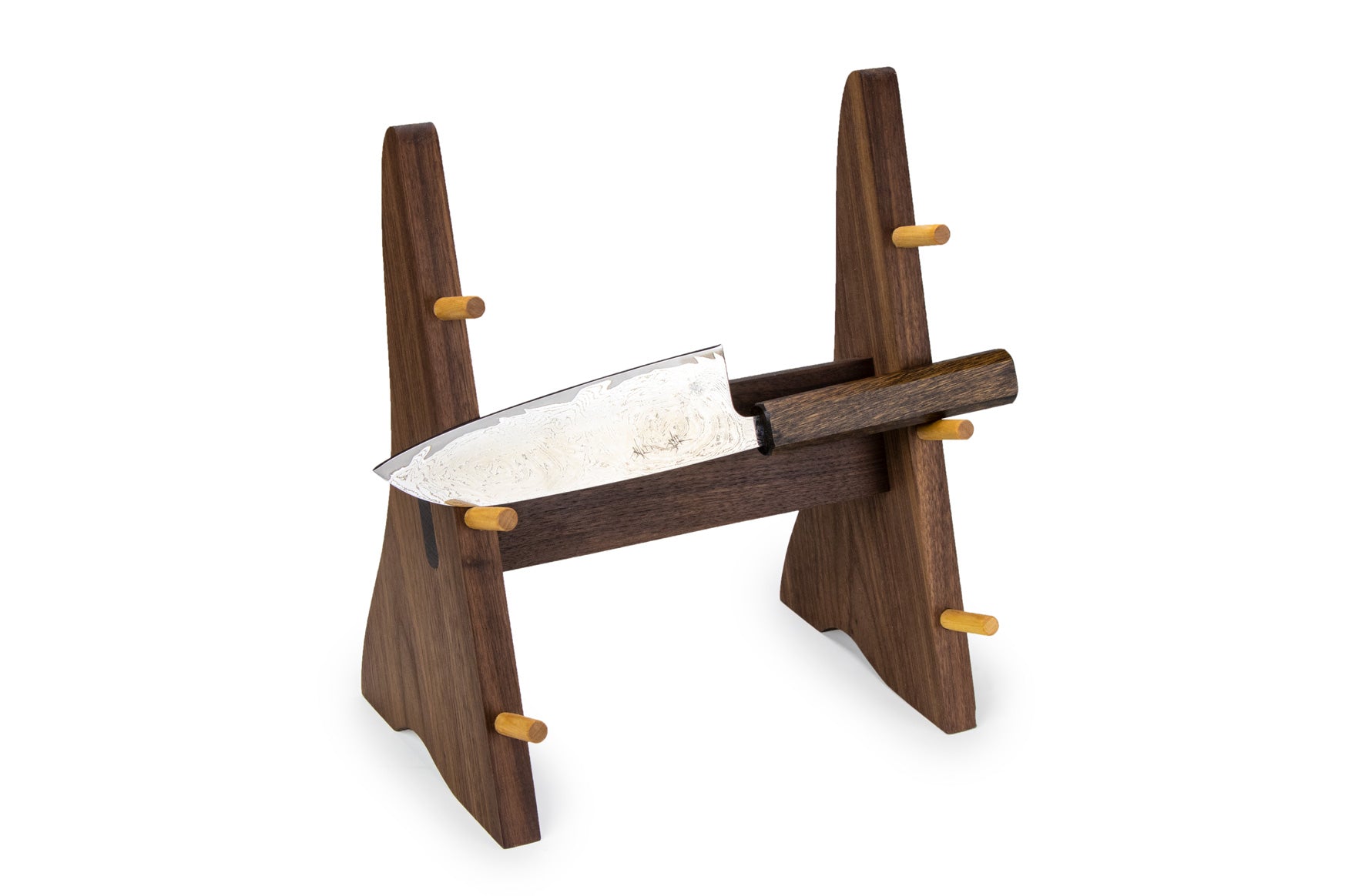 Premium Wooden Knife Stand Holder - Organize Kitchen Knives Safely | Perfect for Chefs & Home Cooks | Ideal for Countertop & Drawer Storage