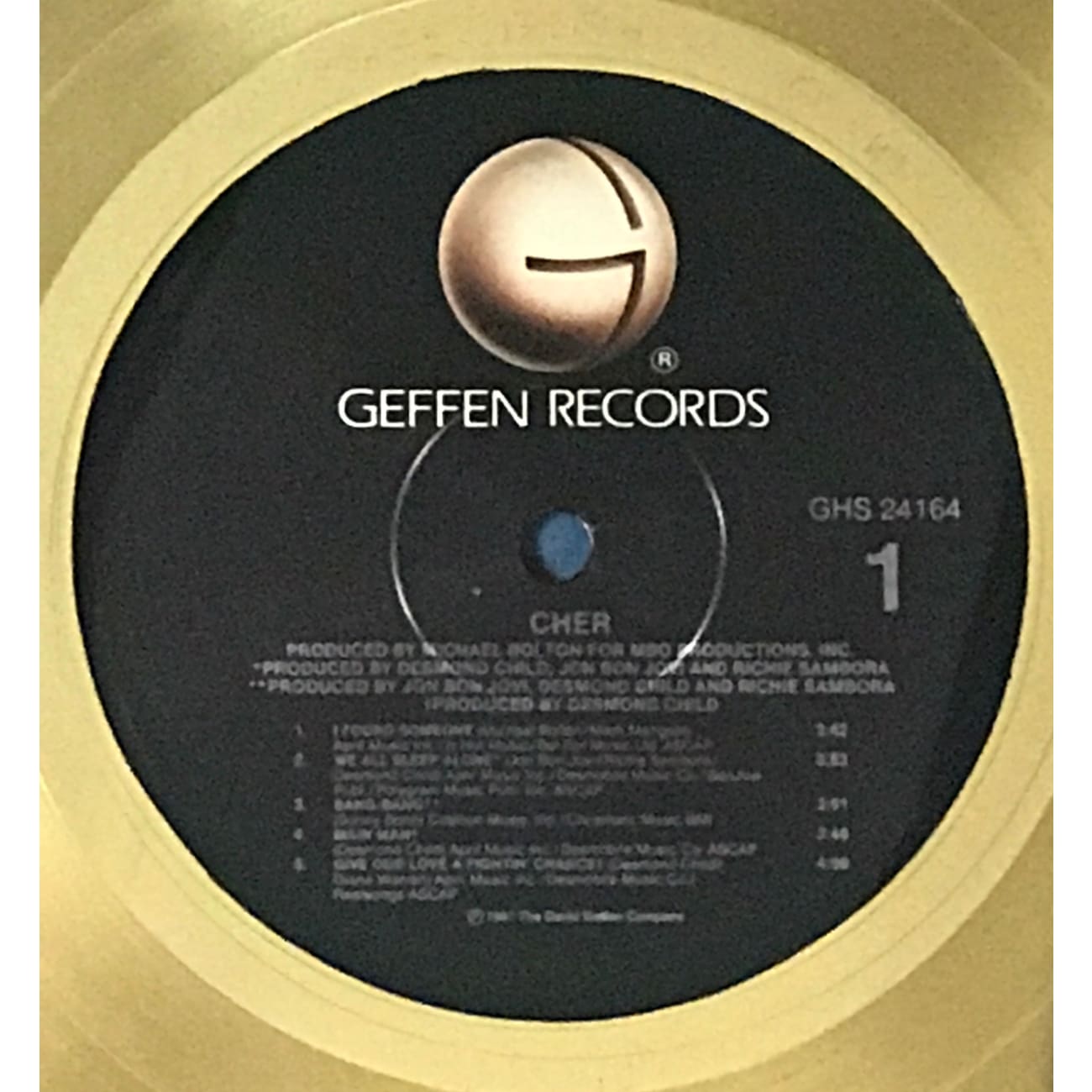 Cher (1987) RIAA Certified Gold Album Award - Perfect for Music Collectors & Cher Fans