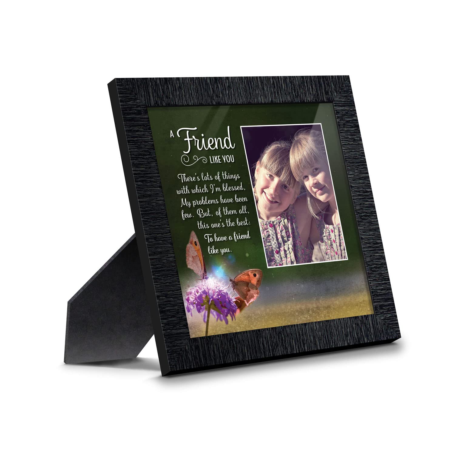 Crossroads Home Décor Best Friend Picture Frame - Perfect for Birthday Gifts, Anniversaries, and Office Desk Decor, 6315CH