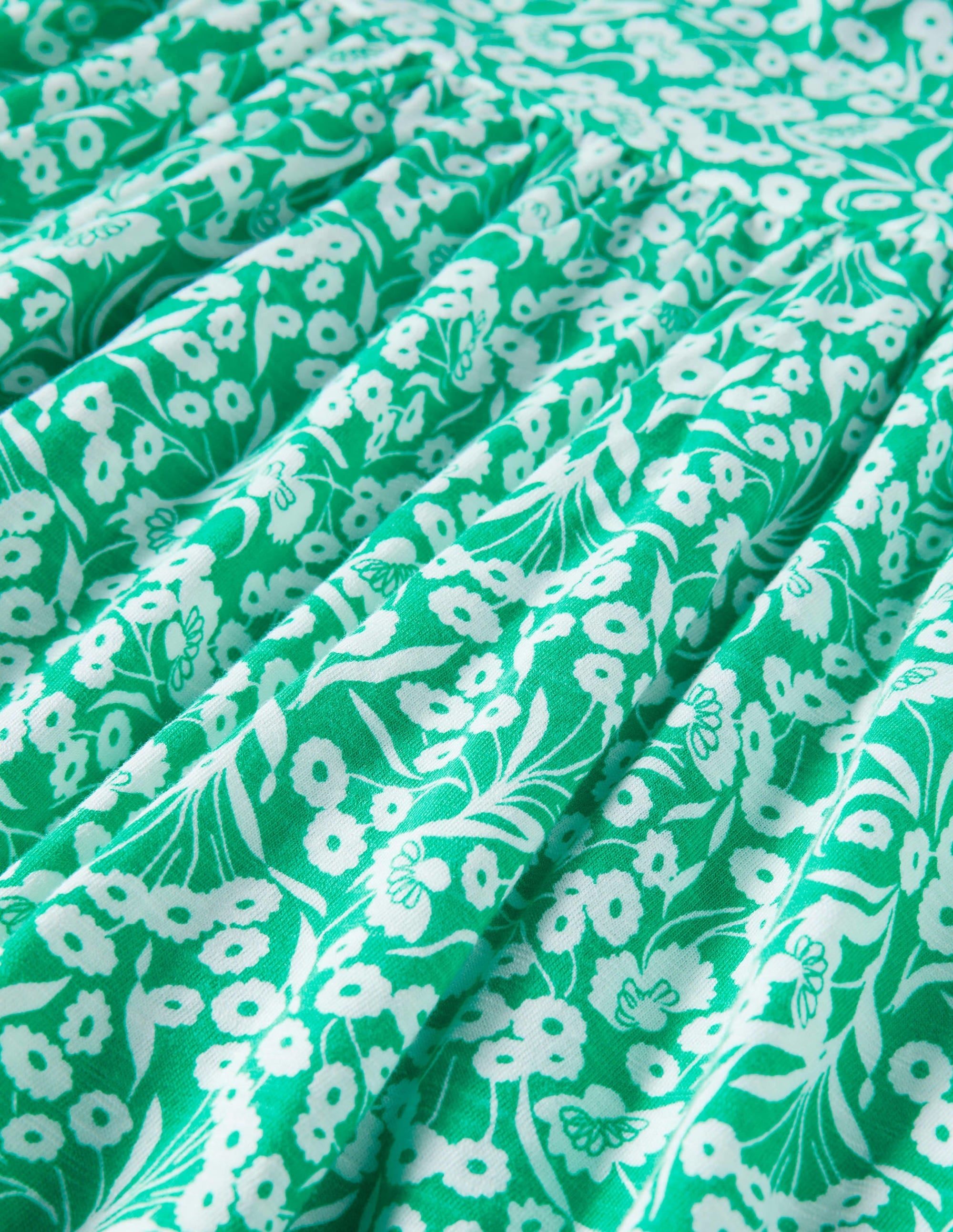 Emerald Green Back Detail Jersey Mini Dress with Floral Bud Design - Perfect for Parties, Dates & Night Out
