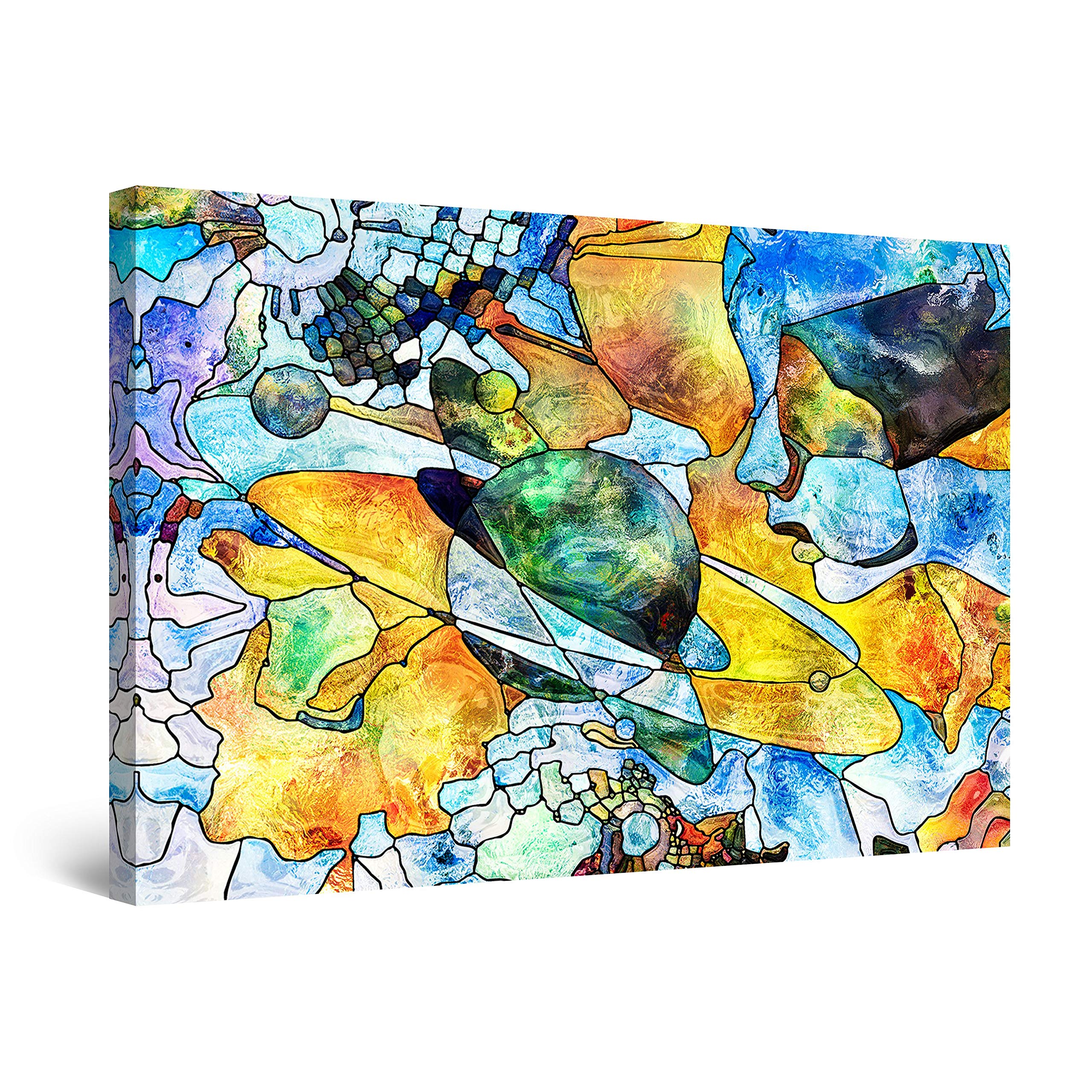 Abstract Canvas Wall Art - Earth & Planets Painting - Large 32