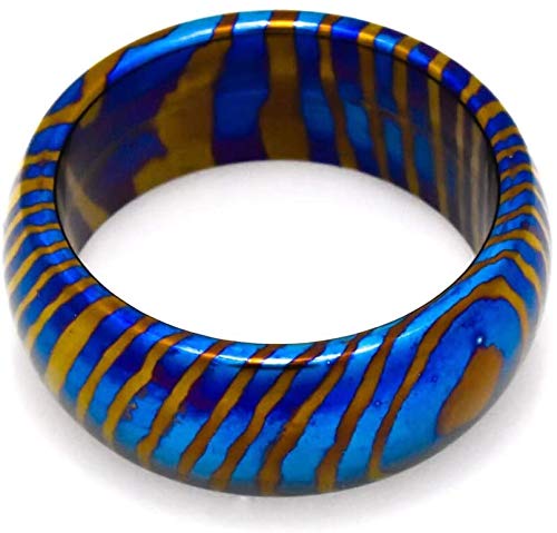 Handmade Damascus Titanium Ring - KE-109-AT Custom Comfort Fit Wedding Band for Men & Women | Modern Unisex Engagement Ring, Timascus Steel Jewelry | Perfect for Weddings, Anniversaries & Fashion Statements