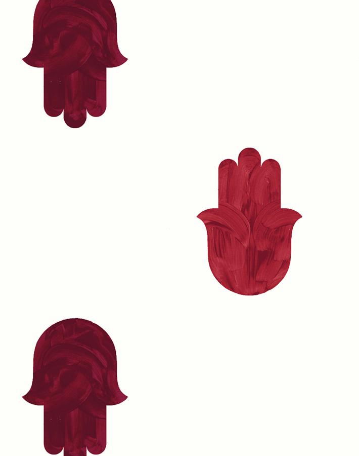 Wallshoppe 'Home Om' Wallpaper in Garnet - Premium Self-Adhesive Peel and Stick Wallpaper for Living Room, Bedroom, or Office Decor
