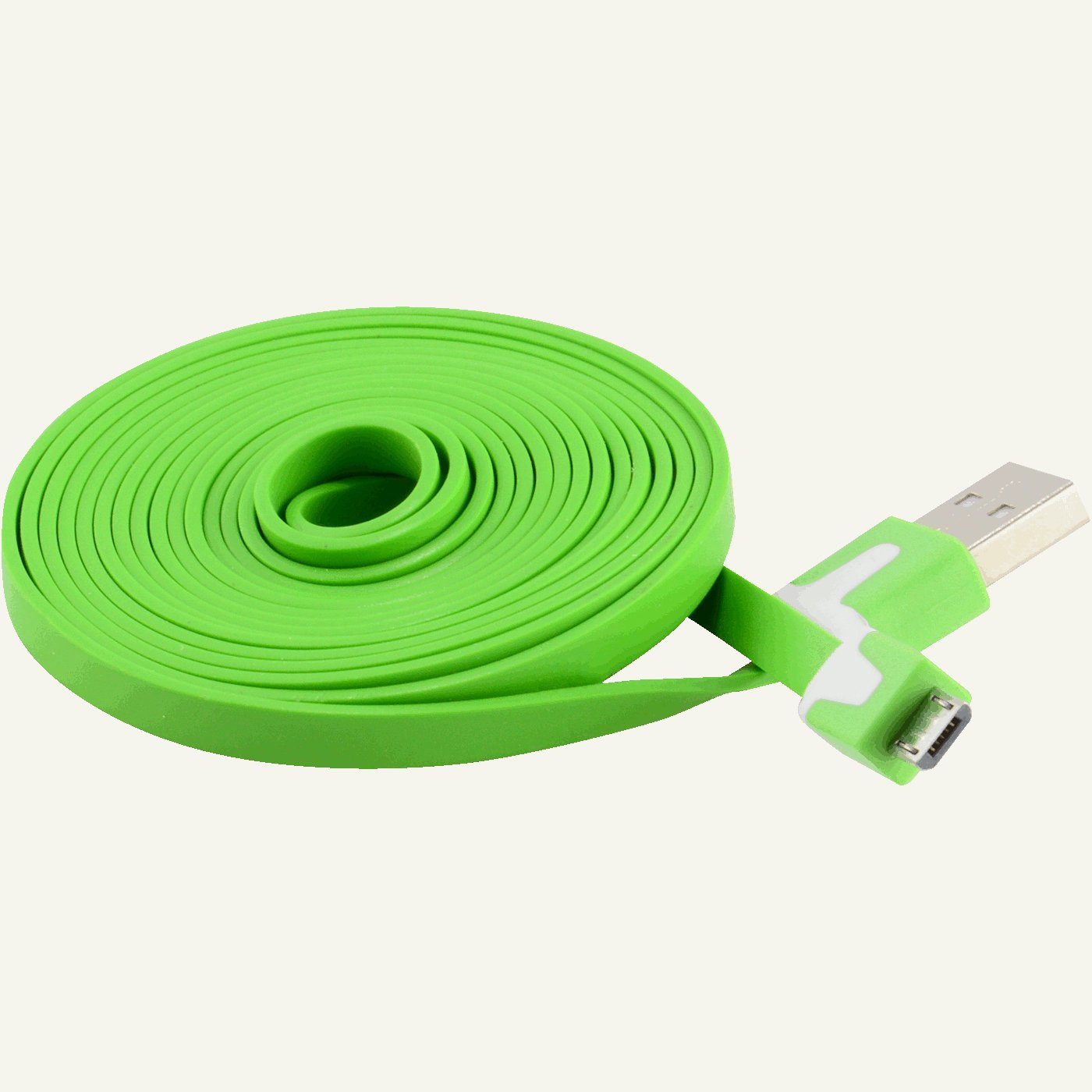 2-Pack 6FT Extra Long Flat Micro USB Cable - Fast Charging & Data Sync for Samsung, Motorola, HTC, Nokia, LG - Durable Green Cord for Home, Office, Car & Travel
