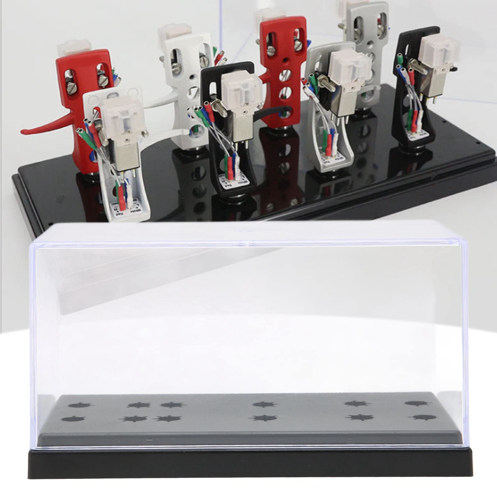 Premium Transparent Phono Shell Case - High-End Phonograph Head Storage Box with Long Needle Rack | Display & Protect Headshell Cartridges - Perfect for Vinyl Record Collectors & Audiophiles