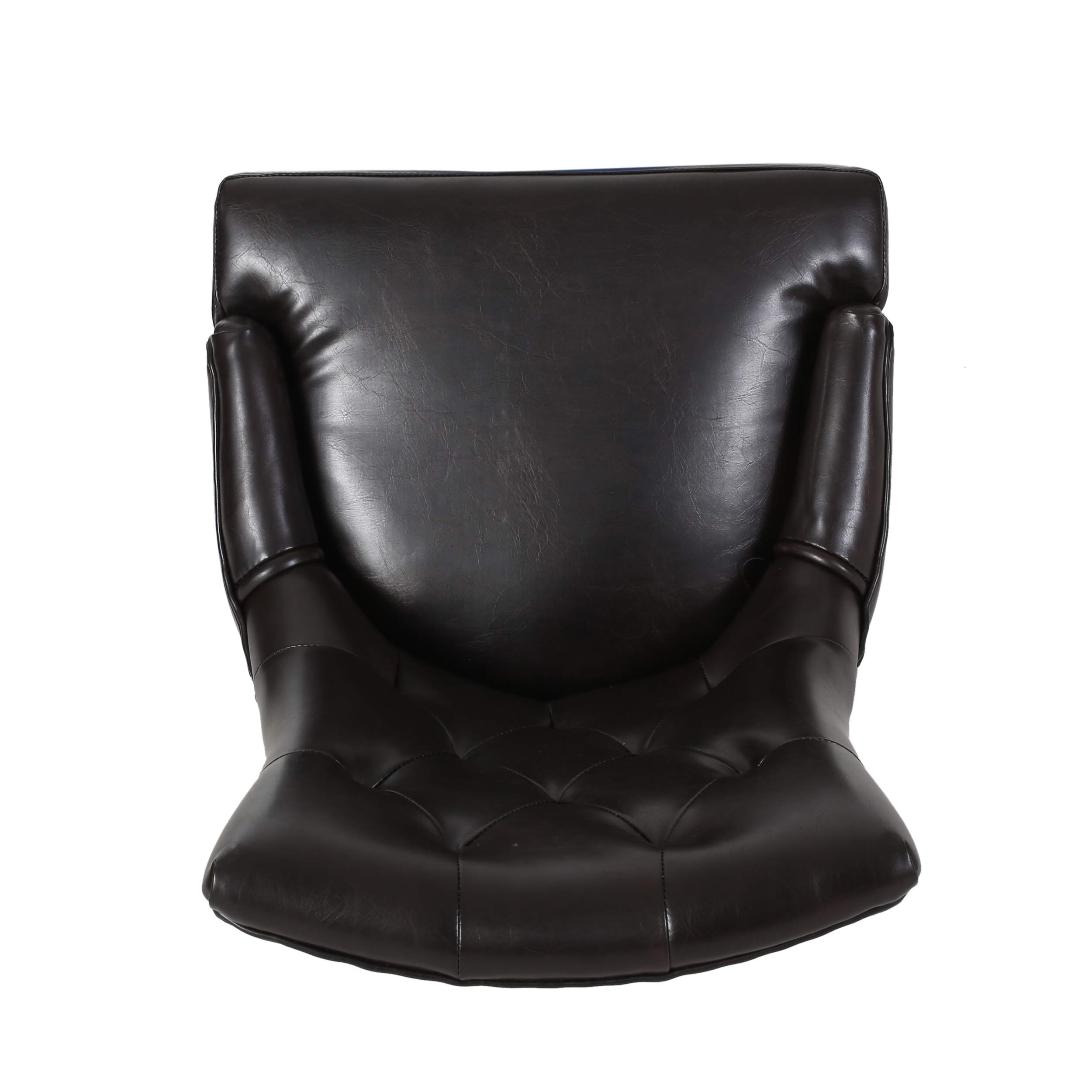 Christopher Knight Home Hayden Tufted Brown Leather Dining Chairs Set of 2 - Premium Brown Leather Upholstered Dining Room Chairs for Kitchen, Dining Table, and Home Decor