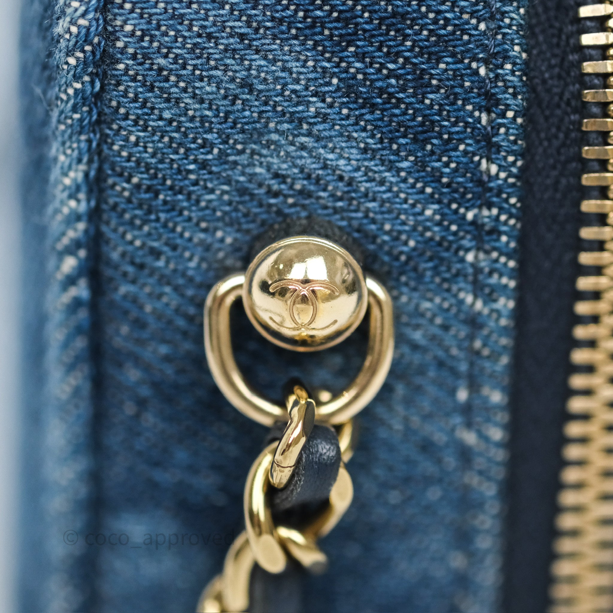 Chanel Quilted Denim Camera Bag with Gold Hardware - Perfect for Everyday Use & Special Occasions