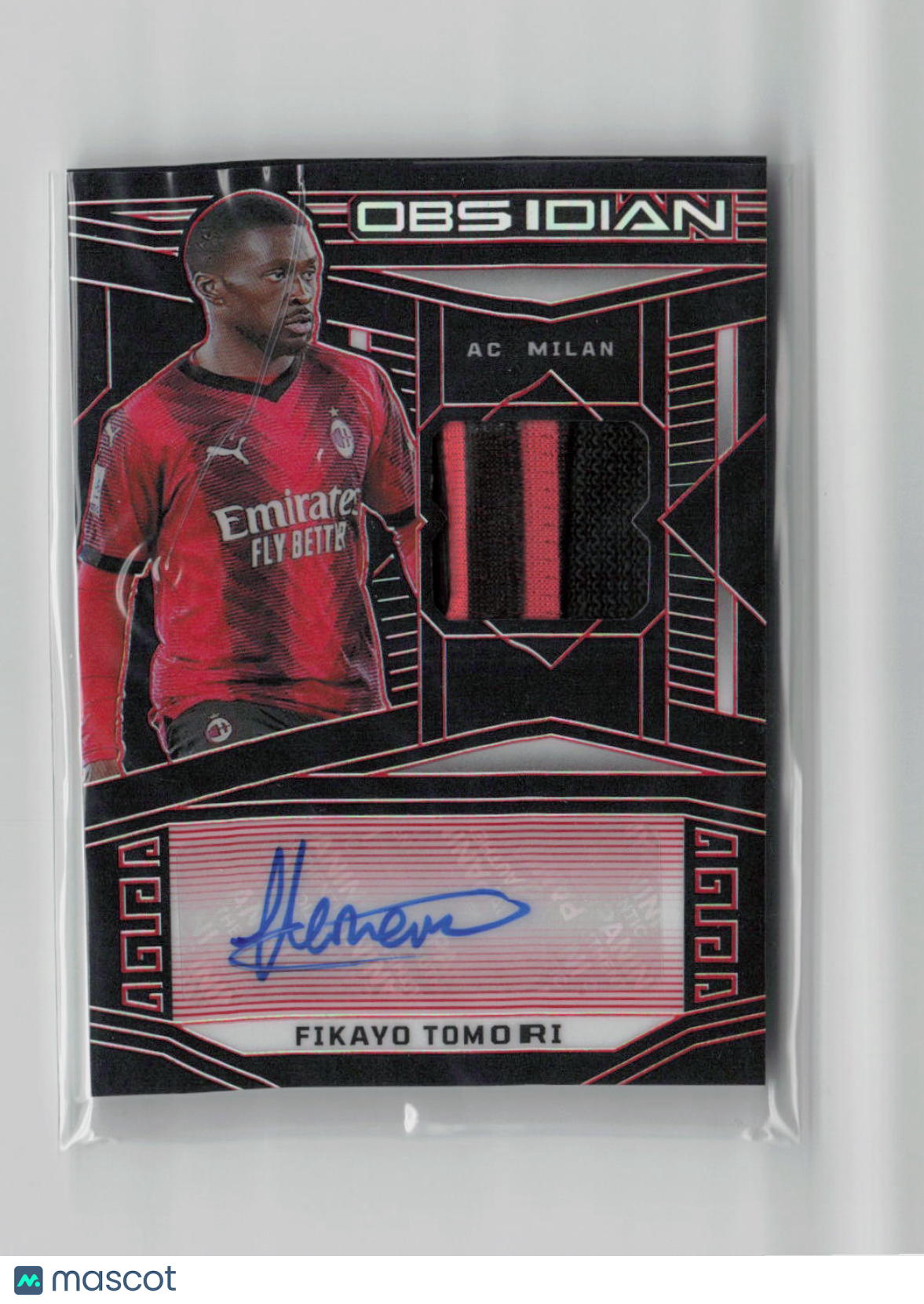 2023-24 Panini Obsidian Fikayo Tomori Autograph Patch Red 04/25 #JA FT Soccer Trading Card - Perfect for Collectors, Investors & AC Milan Fans