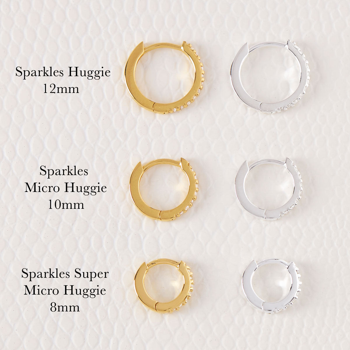 Sparkles Micro Huggies Gold Earrings - Elegant & Dainty Jewelry for Women | Perfect for Parties, Weddings & Everyday Wear
