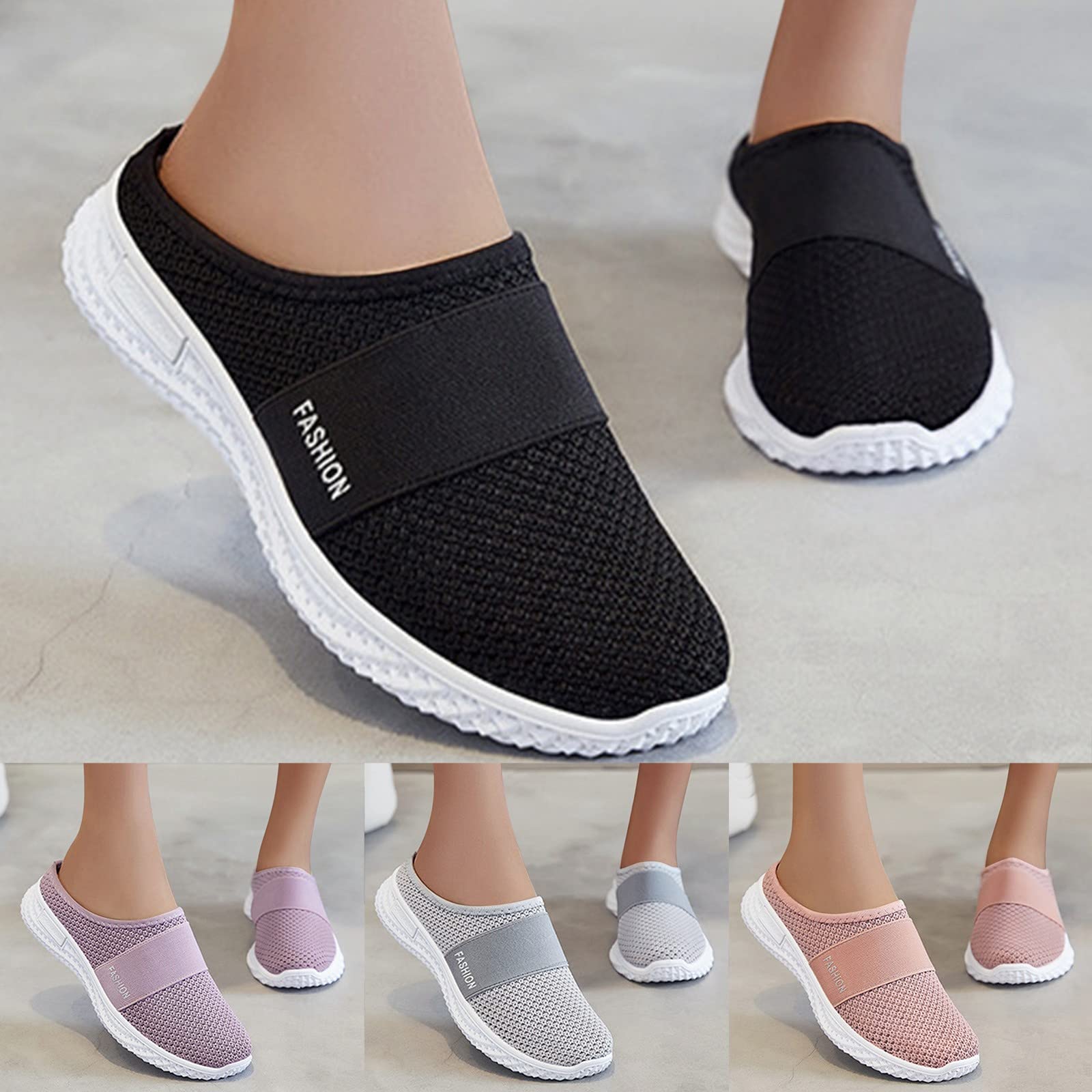 Women's Lightweight Mesh Running Shoes - Slip-On Athletic Sneakers for Walking, Gym & Workouts - Fashionable Tennis Shoes for Ladies - Perfect for Jogging, Training & Casual Wear