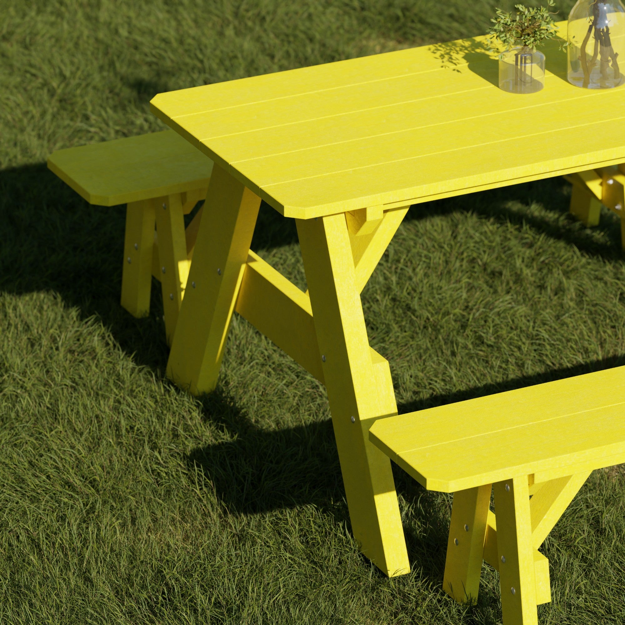 Heritage 72-Inch Outdoor Picnic Table with Detachable Benches - Perfect for Backyard BBQs, Camping & Family Gatherings