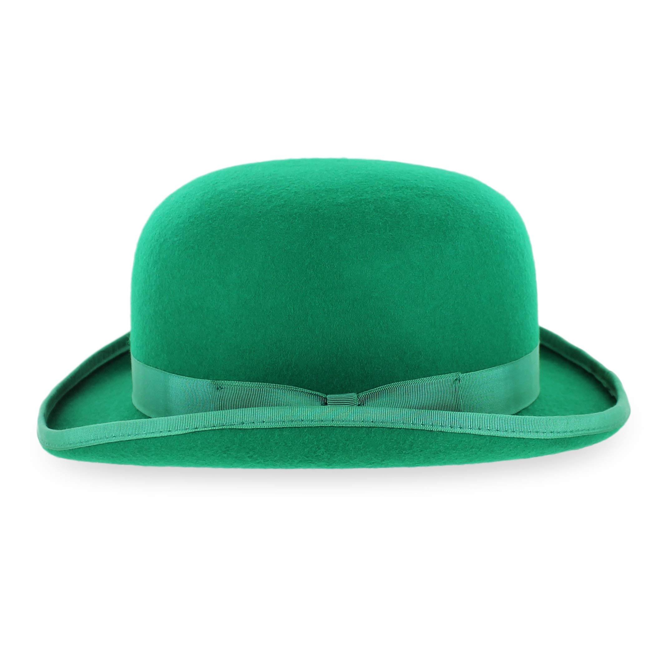 Irish Green Derby Hat with Feather - Stylish for Parties & Events