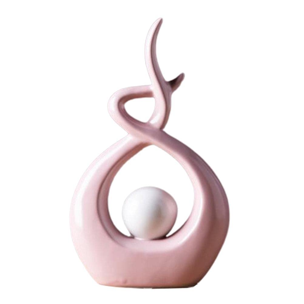 Faruxue Abstract Art Ceramic Statue - Modern European Table Decor for Dining Room, Living Room, Office Centerpiece - Perfect Gift for Home Decor, Wedding, Anniversary, and Housewarming