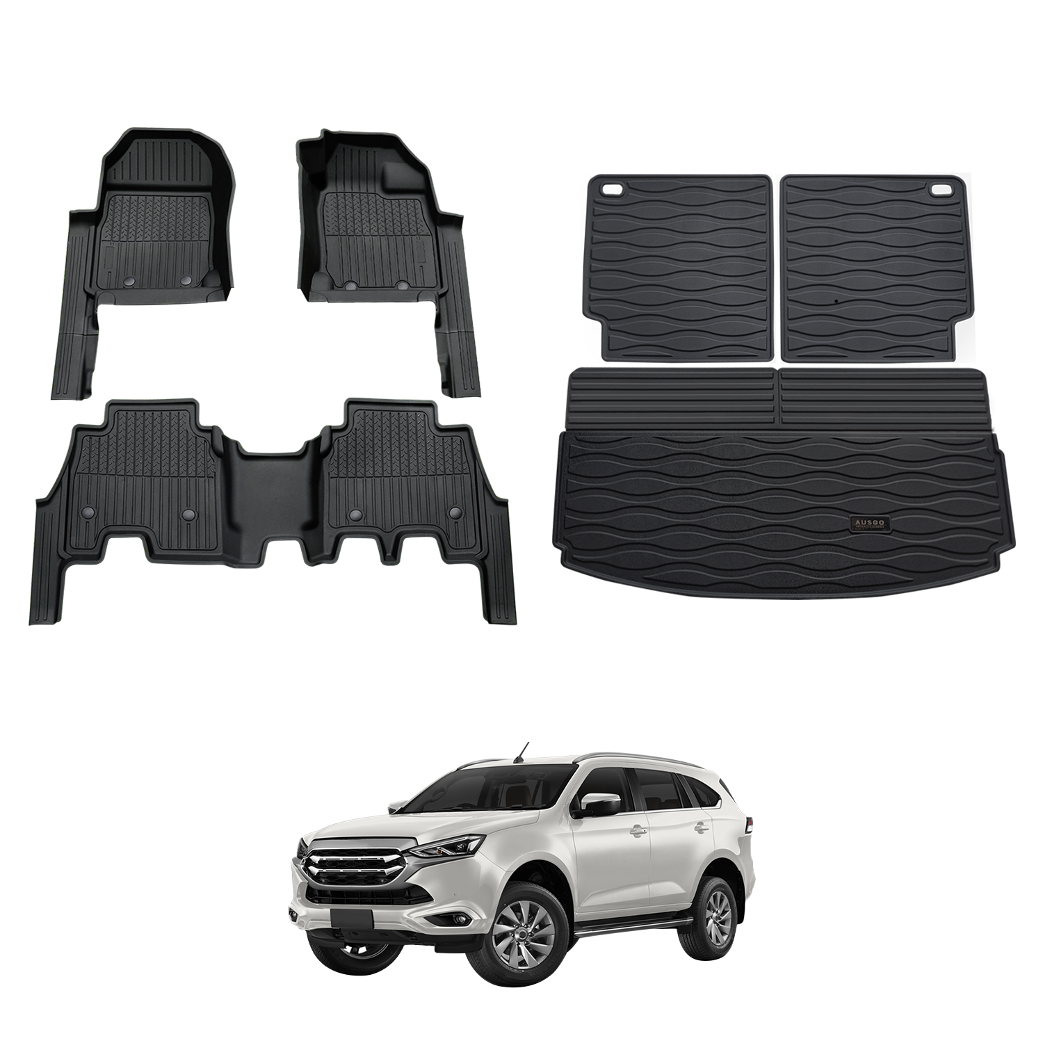 Premium 7D Injection Floor Mats for ISUZU MU-X MUX 2021-2023 | Custom Fit All-Weather Car Mats | Perfect for Off-Roading, Camping & Family Adventures