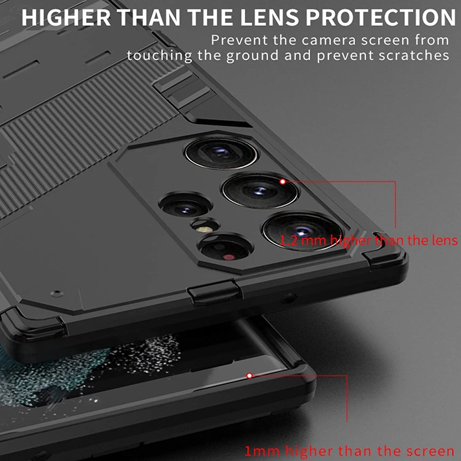 Samsung Galaxy S23 Ultra Kickstand Case - Shockproof Protective Cover with Built-in Stand for Hands-Free Viewing - Perfect for Watching Videos, Gaming, and Video Calls
