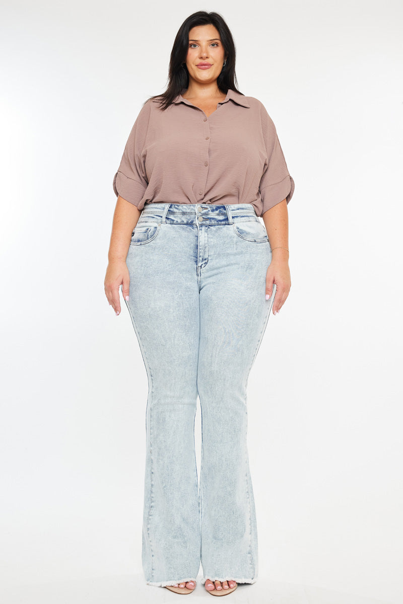 Marcy High Rise Bootcut Jeans for Women - Plus Size Stretch Denim Pants (Sizes 14-24) - Comfortable & Flattering Fit for Casual Wear, Office & Night Out