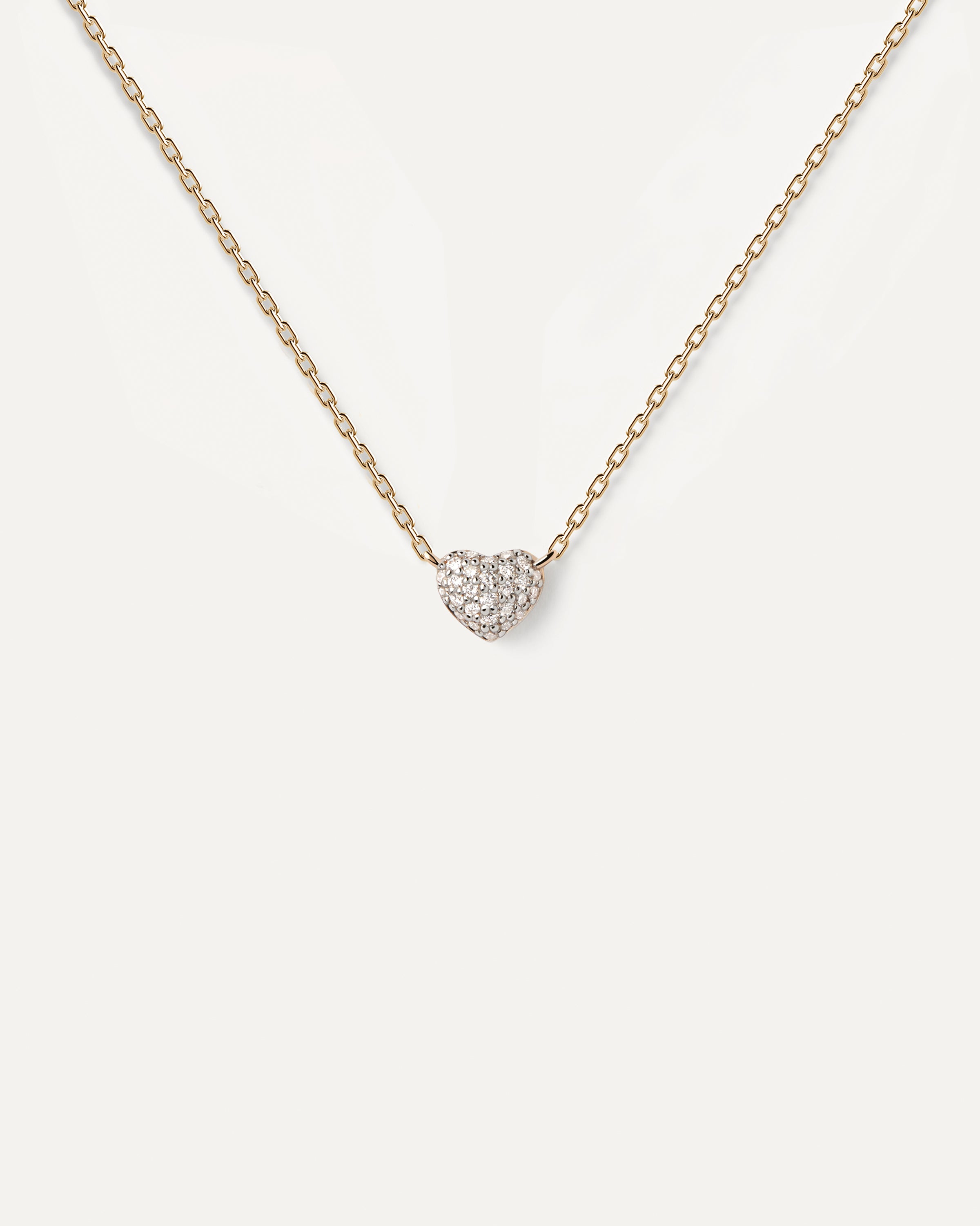 Elegant Diamond and Gold Solitaire Heart Necklace - Perfect for Valentine's Day Gifts, Anniversaries & Romantic Occasions
