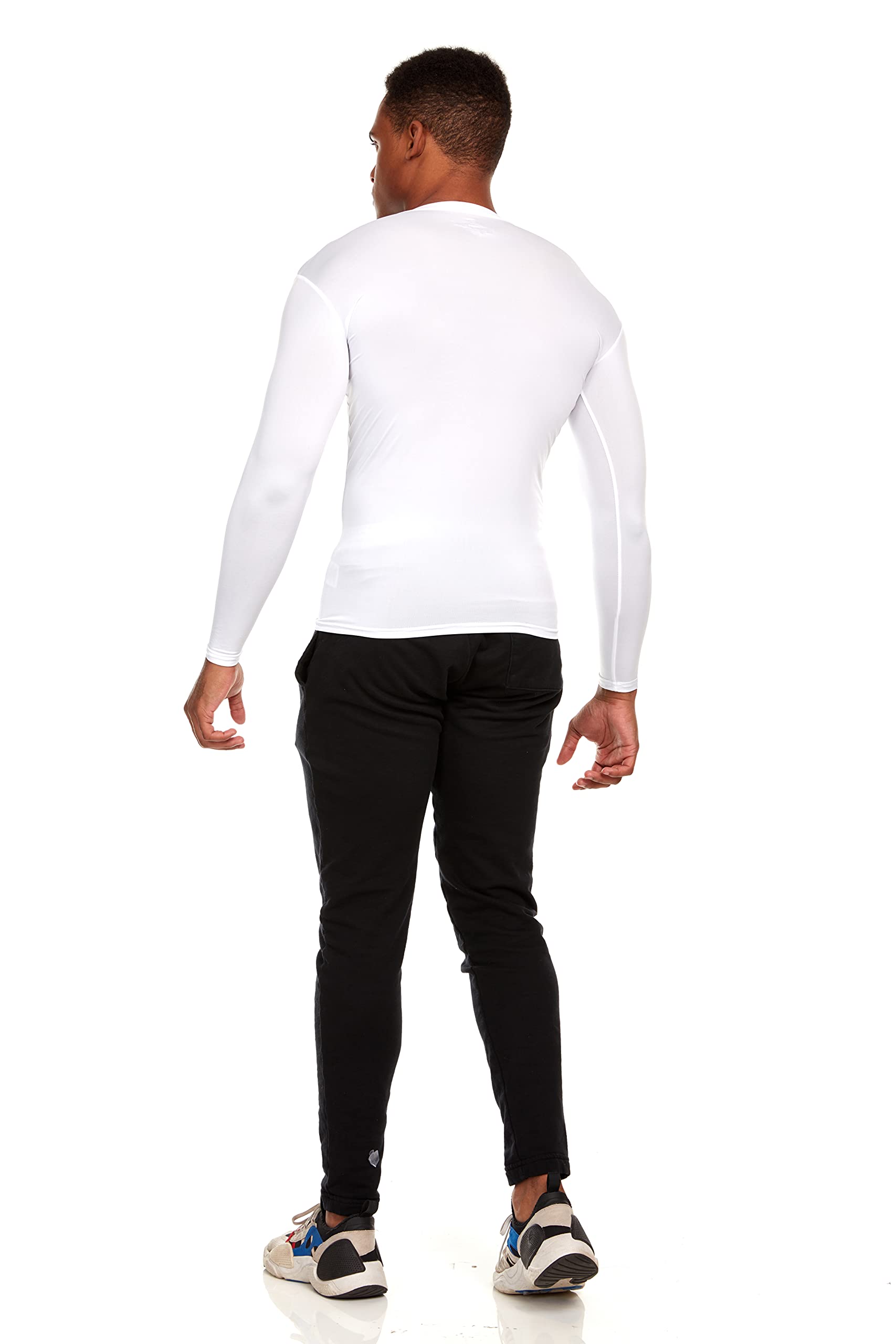 Russell Athletic Men's Long-Sleeve Compression Top - Lightweight Moisture-Wicking Workout Shirt for Running, Gym & Training - Athletic Performance Apparel for Men