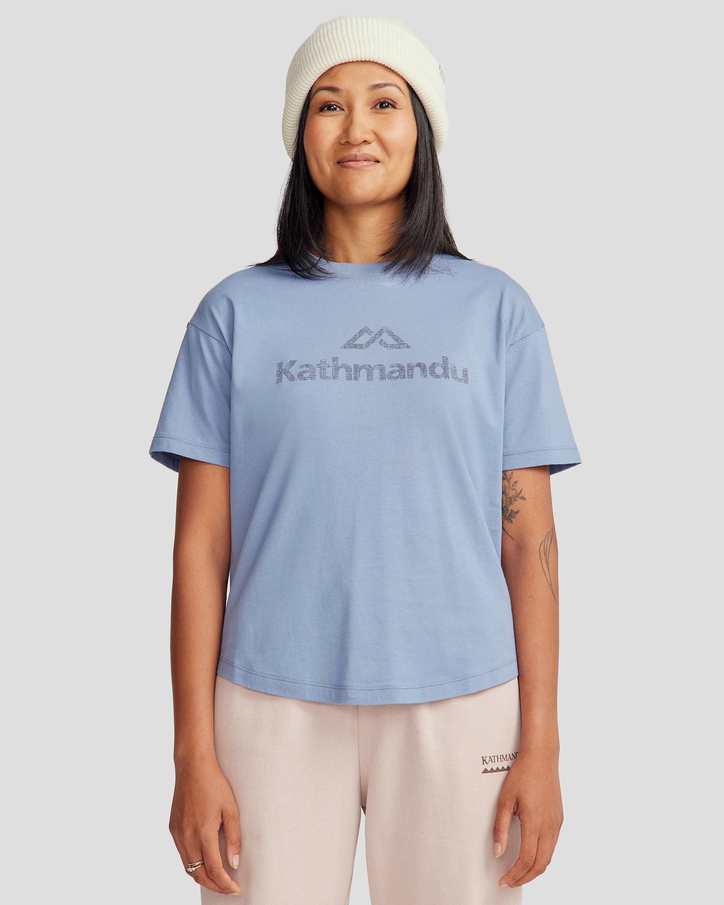 Women's Organic Cotton T-Shirt with Logo - Soft & Comfortable Casual Tee for Everyday Wear, Workouts, and Outings