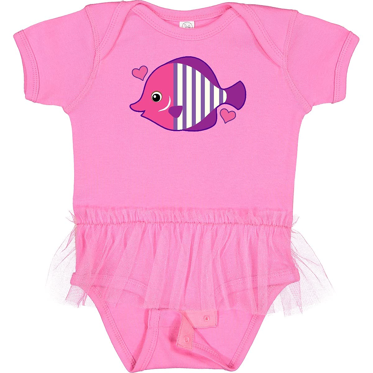 Inktastic Cute Tropical Fish Beach Vacation Infant Tutu Bodysuit - Soft Cotton Baby Onesie for Girls & Boys - Perfect for Beach Trips, Pool Parties & Summer Photoshoots